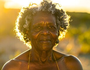 Portrait of a smiling elderly woman