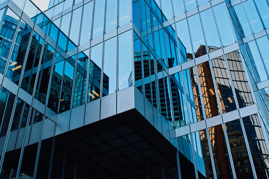 Autumn Reflections on Vancouver Skyscrapers
