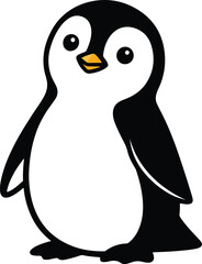 A simple, charming illustration of a penguin.
