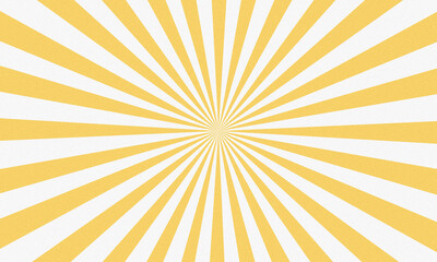 Abstract Sunburst Pattern of Yellow and White Rays radiating from the Center
