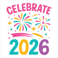 Fototapeta premium happy new year,Happy New Year. Lettering text for Happy New Year,Happy new year stylish calligraphy art isolated,Happy new year 2026 with lettering