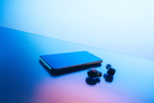 Iphone and earphones