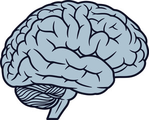 A detailed illustration of a human brain rendered in a pixel art style.