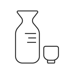 日本酒、徳利、おちょこ、ぐい呑み、盃のイラスト