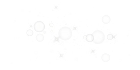 White sparkle bokeh light effect with glowing star particles isolated transparent PNG.