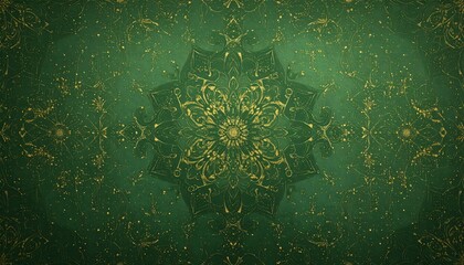Ornate green mandala pattern