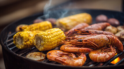  Grilling up a traditional American shrimp boil (3)