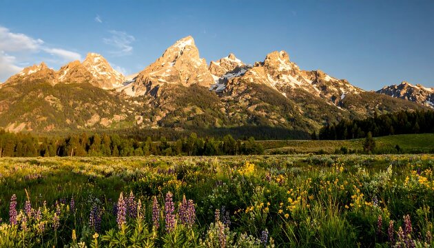 Mountain meadow at dawn (2)