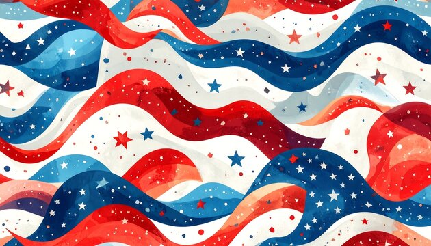 Patriotic wavy flag design