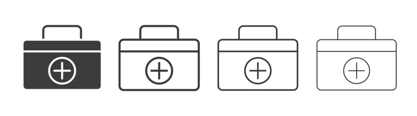 First aid box icon style illustration. EPS 10 file