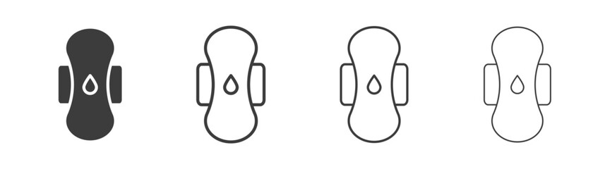 Feminine hygiene pad icon style illustration. EPS 10 file