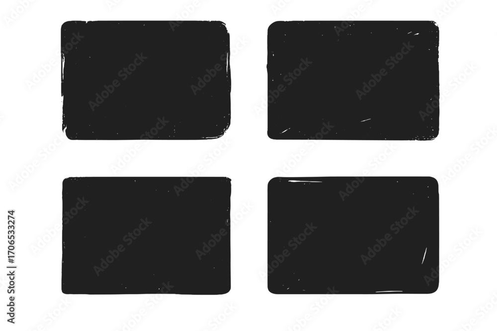 Aufkleber blank rectangular frames arranged in a grid pattern highlighting potential for creative design or ar