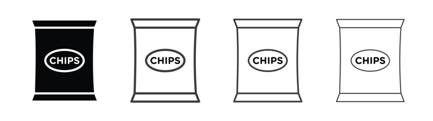 Chips icon style illustration. EPS 10 file