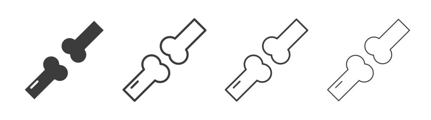 Bones icon style illustration. EPS 10 file