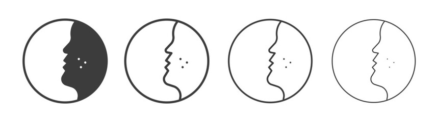 Acne icon style illustration. EPS 10 file