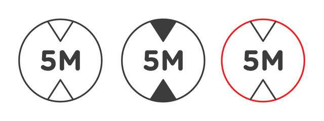 5 meter sign style illustration. EPS 10 file
