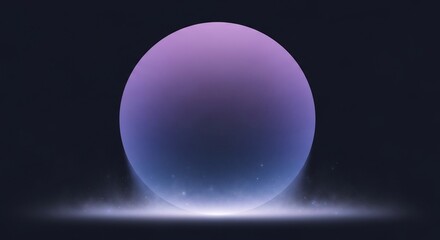 Abstract sphere with gradient colors and ethereal light, perfect for modern design concepts and futuristic visuals