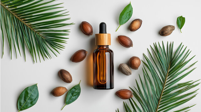 Organic batana oil composition in earthy tones, ideal for skincare, wellness, and sustainable lifestyle visuals.