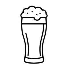 glass of beer illusration svg vector line