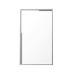 Simple Frame Template Minimalist White Poster Mockup Empty Picture Frame on Black Background on transparent background