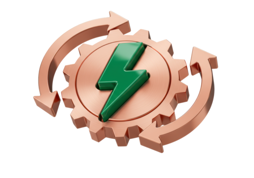 Isolated Power Generation Icon Showing Renewable Energy and Sustainability Concept