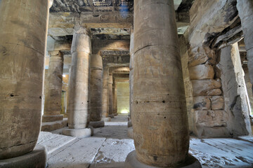Interior of The Temple of Seti I  known as the Great Temple of Abydos , Egypt