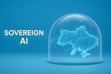 Abstract architectural dome structure for a modern building or event space