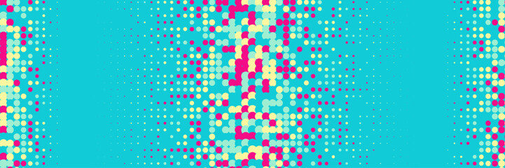 1980 Texture. Cool Circles In Minimal Layout. Young Hipster Design On Annual Page. Dots Flyer. Minimalist Business Poster. Geometric Graphic Background. Trendy 1980 Texture