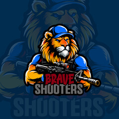 LION mascot custom logo