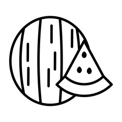 Watermelonvector line icon design