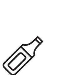 Vector art of bottle icon minimalist style vector illustration of a bottle, perfect for web design, user interfaces, and print materials symbolizes drink, beverage, and container