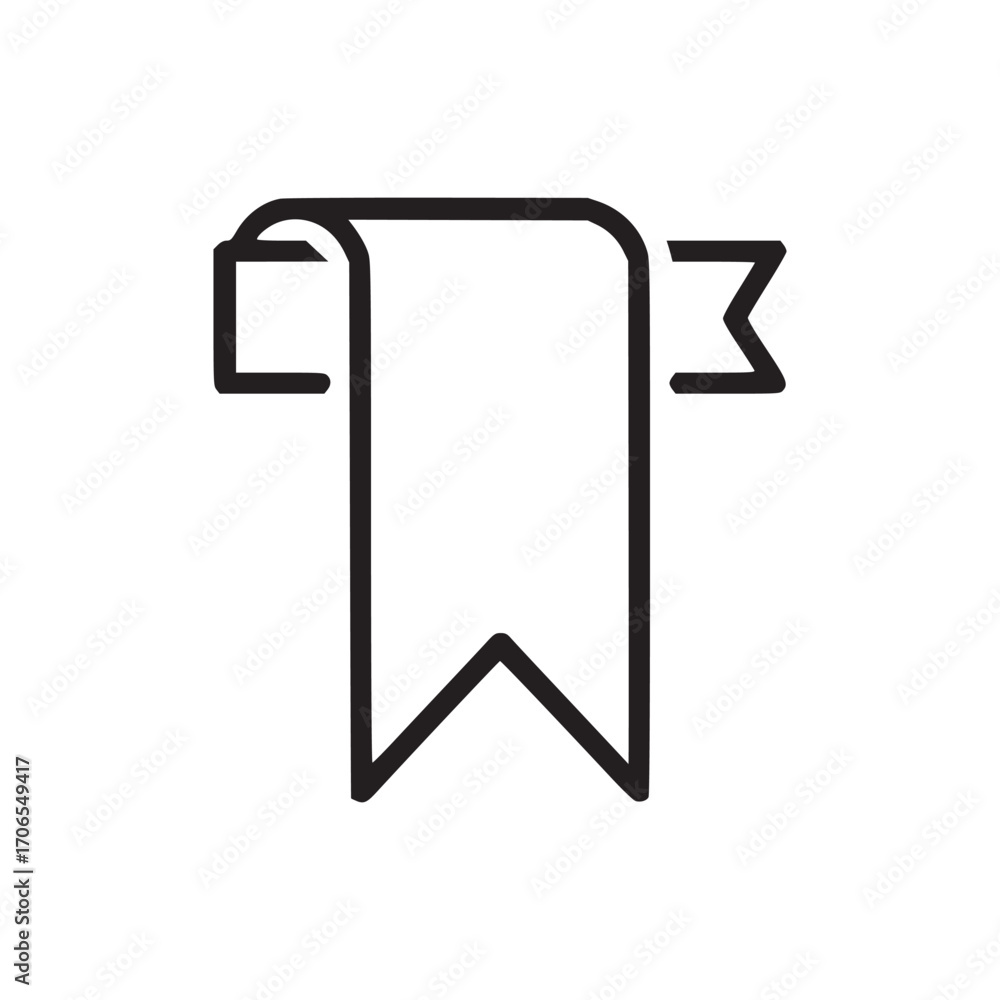 Poster vector art of bookmark icon this minimalist line art illustration features a simple yet elegant book