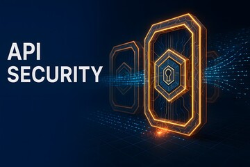 Dynamic abstract image representing active security monitoring and threat detection