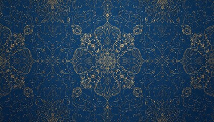 Ornate, intricate pattern on a deep blue backdrop