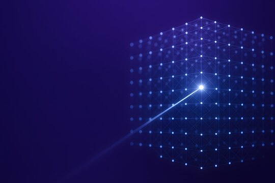 Abstract visualization of a DNA sequence or genetic data