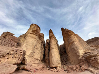 Solomon pillars in Timna Park in the Arava desert