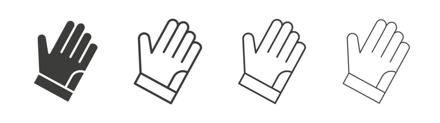 Glove icon outline vector. Thin linear logo
