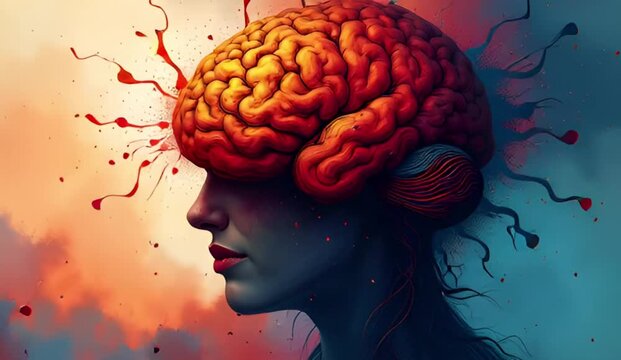 Abstract art of brain