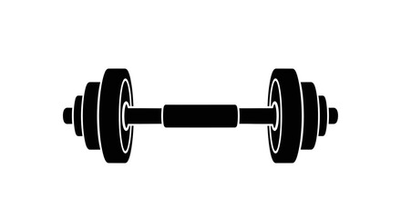 Weightlifting equipment symbol showcasing a minimalist style for training and muscle workout