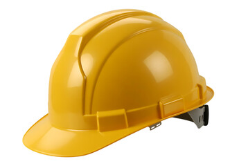 Fototapeta premium Yellow Construction Hard Hat safety helmet protective gear isolated on a transparent background