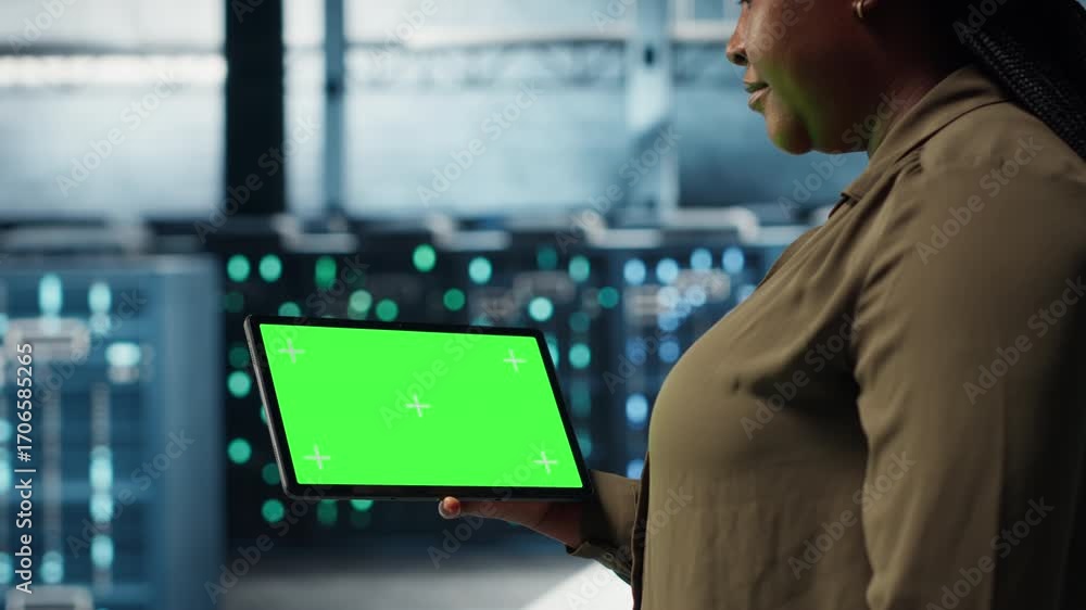 Poster data center software developer uses green screen tablet to minimize infrastructure downtime. it spec