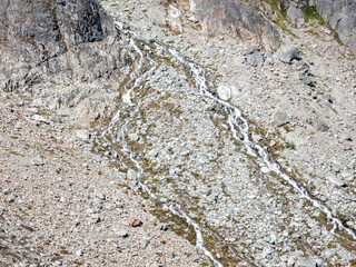 Rocky Mountain Slope With Stream in Squamish, BC, Canada