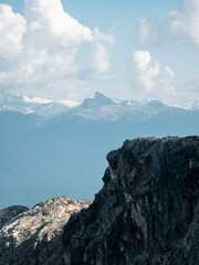 Rocky Mountain Landscape with Cloudy Sky in Squamish, BC, Canada