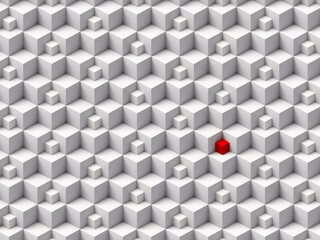 Alone in the Crowd  Illustration.