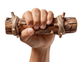 hand holding a hammer