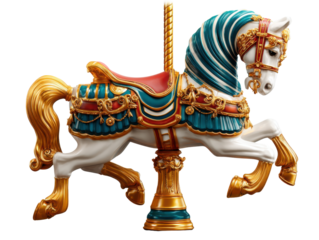 carousel horse on a white background