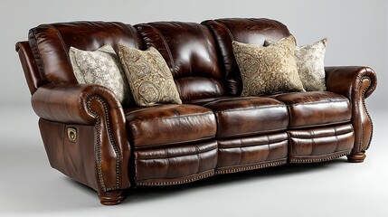 Obraz premium Comfortable leather living room high resolution image