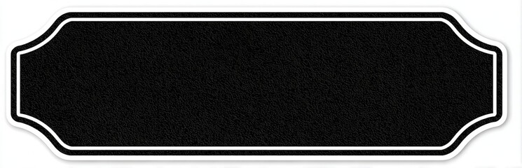 Fototapeta premium Black Decorative Border with Rounded Ends and White Outline, Versatile Frame for Print and Digital Layouts