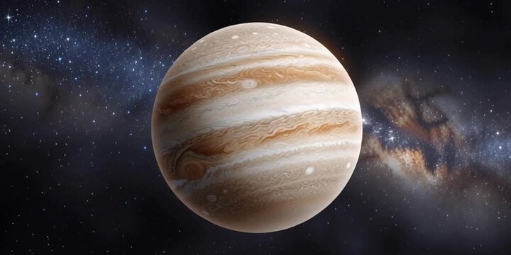 Planet Jupiter in space - large planet astronomy concept