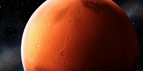 Planet Mars in space - the red planet of our solar system astronomy concept